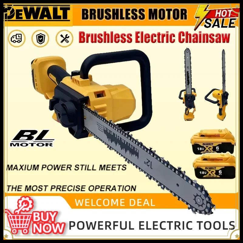 Gardening Tools Battery Powered - DEWALT 20V Brushless Cordless Chainsaw Automatic