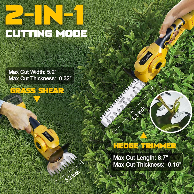 2IN1 Brushless Electric Hedge  - Gardening Tools Battery Powered ulasan dan harga