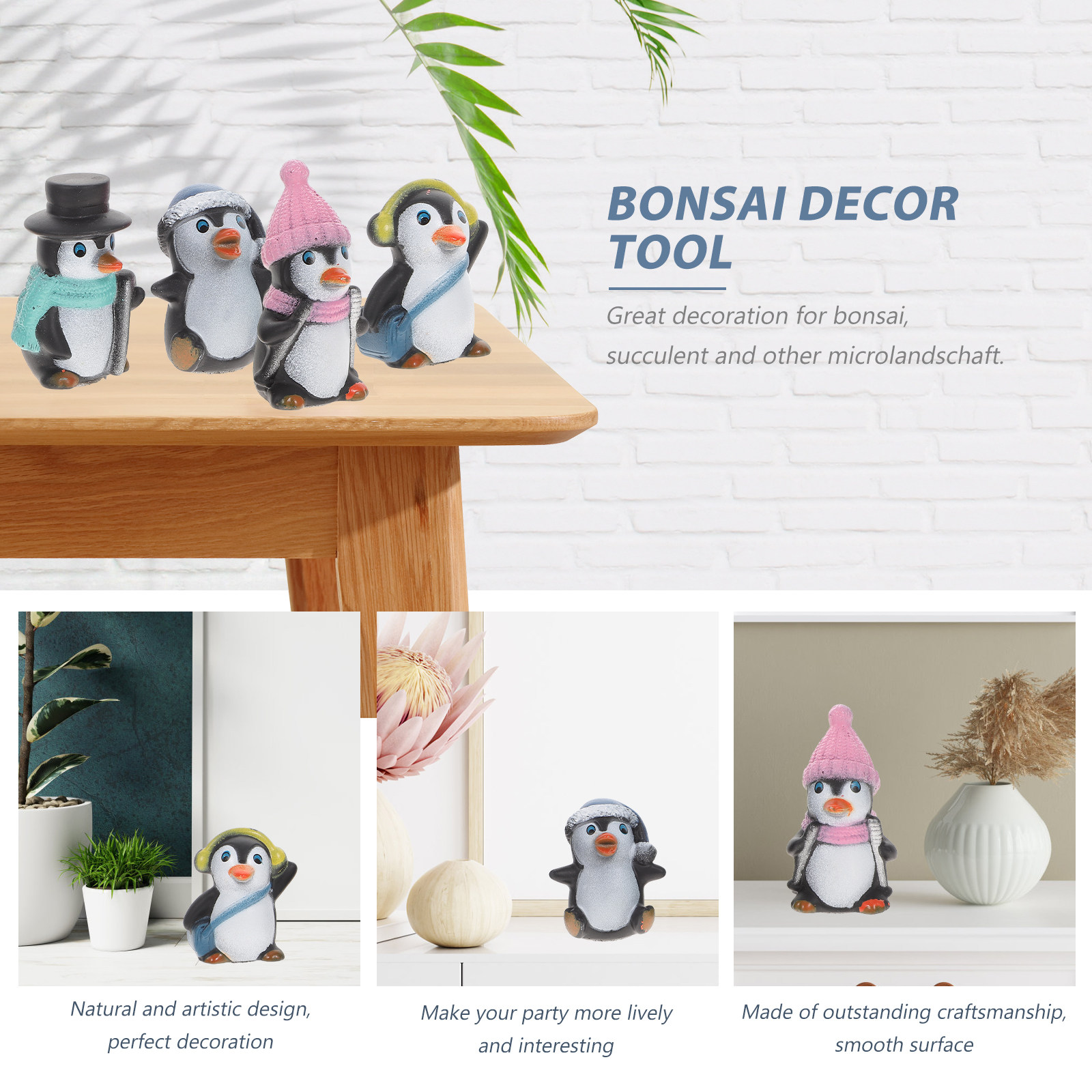 12pcs Mini Penguin Landscape B - Gardening Tools Unique ulasan dan harga