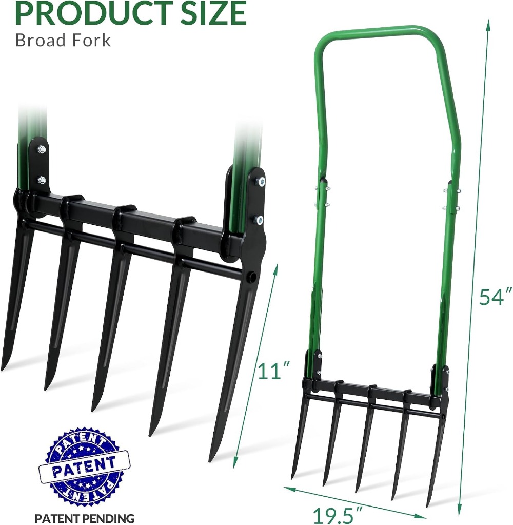 Heavy Duty 5-Tine Broad Fork G - Gardening Tools For Digging ulasan dan harga