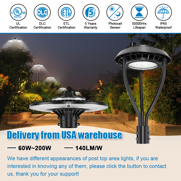 LED POST TOP Fixture ETL CE UL - Gardening Tools List ulasan dan harga